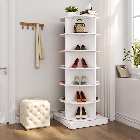 360-Degree Rotating Shoe Cabinet