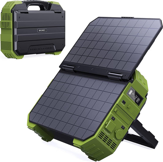 Portable Power Station with 30W Solar Panel